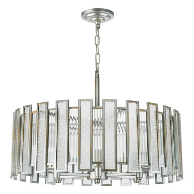 Lightstar 712064 (MD20103-6A) Люстра  AGAVE 6х40W E27 СЕРЕБРО С ПАТИНОЙ/ПРОЗРАЧНЫЙ (в комплекте)