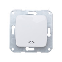 DEA Выключатель (переключатель) 1кл прох. (инд) с/у 10А мех. белый KRANZ (1/10/120), KR-78-0206