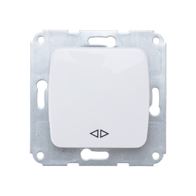 DEA Выключатель (переключатель) 1кл прох. (инд) с/у 10А мех. белый KRANZ (1/10/120), KR-78-0206