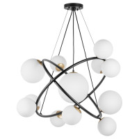 Lightstar 815417 (MD21055-X12A) Люстра  CROCO 12х40W E14 ЧЕРНЫЙ МАТОВЫЙ/ЗОЛОТО (в комплекте)