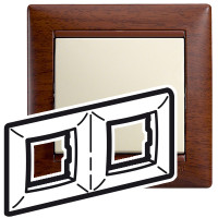 Legrand Рамка 2 поста - Legrand Valena - тонированное дерево, 770312 Legrand Рамка 2 поста - Legrand Valena - тонированное дерево, 770312