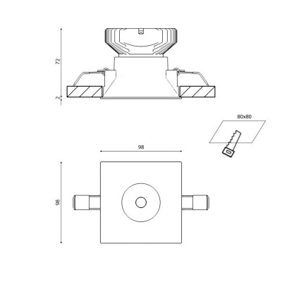 Корпус светильника COMBO-34-WH IP20 потолочн. встраив. бел. SWG PRO 00-00004173