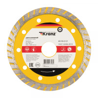 Диск алмазный отрезной Turbo 125x22,2x2,2x10мм KRANZ, KR-90-0121 Диск алмазный отрезной Turbo 125x22,2x2,2x10мм KRANZ, KR-90-0121