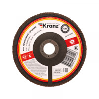 Круг лепестковый торцевой, P60, 150х22,2мм KRANZ, KR-90-0019