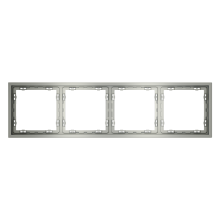 Рамка пластиковая VOLTUM S70 на 4 поста, (сталь), VLS100405