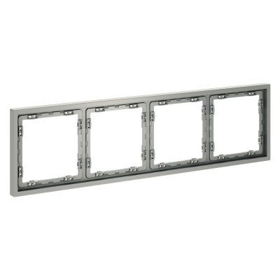 Рамка пластиковая VOLTUM S70 на 4 поста, (сталь), VLS100405