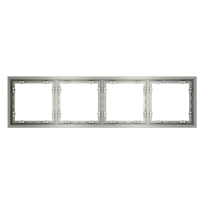 Рамка пластиковая VOLTUM S70 на 4 поста, (сталь), VLS100405