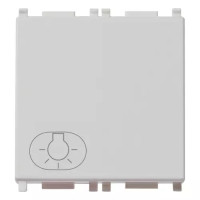 Vimar Кнопка 1П 10А - 2 модуля с символом "свет", серебро, 14008.2.L.SL