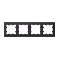 ATN221004 - ATLASDESIGN AIR 4-постовая РАМКА, КАРБОН/дымчатый черный, Systeme Electric