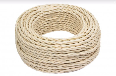 Bironi Провод 2*0,75 Песочное золото (матовый) 150м, B1-422-719-150