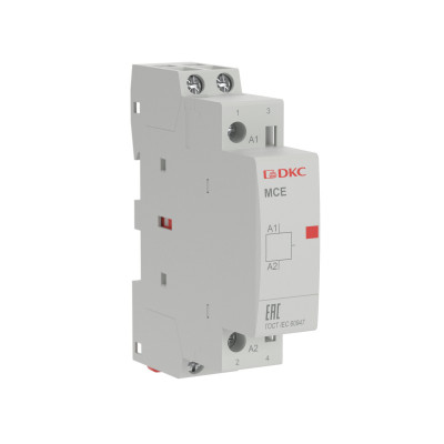 ДКС Контактор модульный YON max типа MCE, 2P, 20A, 240В, 2НО, MCE-20-20-A240