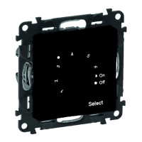 Legrand Valena LIFE. Термостат для теплых полов с датчиком. 16А 250В. С лицевой панелью. Винтовые зажимы. Антрацит., 756334