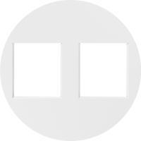 Donel D16 глянцевый белый накладка 2-я для розеток RJ45,TV,SAT, DO86903