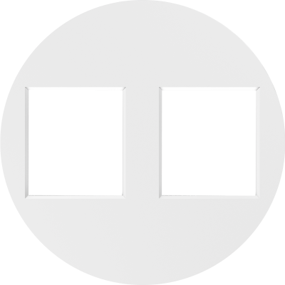 Donel D16 глянцевый белый накладка 2-я для розеток RJ45,TV,SAT, DO86903