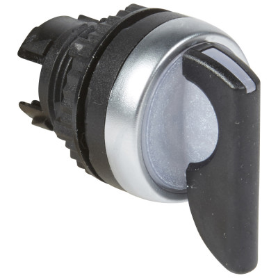 Legrand Тумблер с удлиненной рукояткой - Osmoz - для комплектации - с подсветкой - 3 положения с фиксацией - 45° - чёрный, 024061