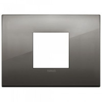 19652.09 - Vimar Накладка CLASSIC на 2 модуля центрально хром черный