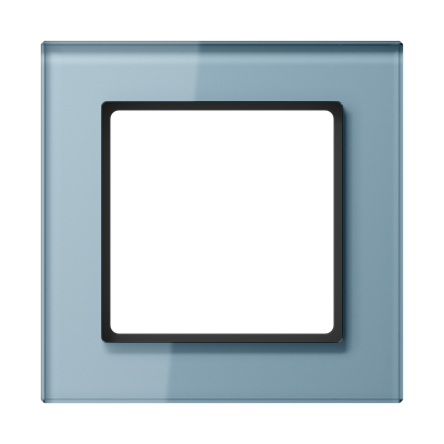 Рамка для вертикальной и горизонтальной установки, 1 пост; стекло; серо-голубой; A CREATION, AC581GLBLGR