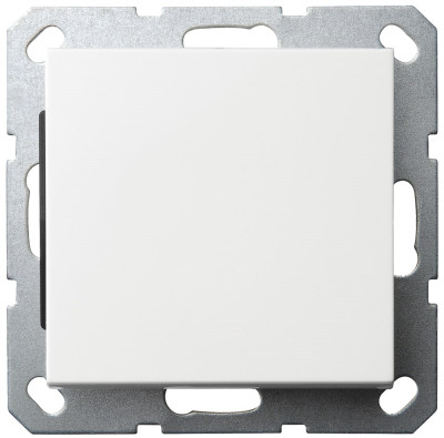 Выключатель одноклавишный перекрестный 10A 250V с декоративной накладкой, цвет белый глянцевый, G3013W, Jasmart
