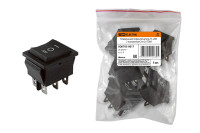 Клавишный переключатель YL-206 черный 3 положения 2з+2з TDM Electric, SQ0703-0017