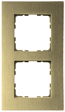 Рамка 2-постовая, алюминий Champagne Gold, G1002AG, Jasmart Electric