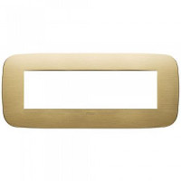 19687.12 - Vimar Накладка Round на 7 модулей латунь зачищенная щеткой