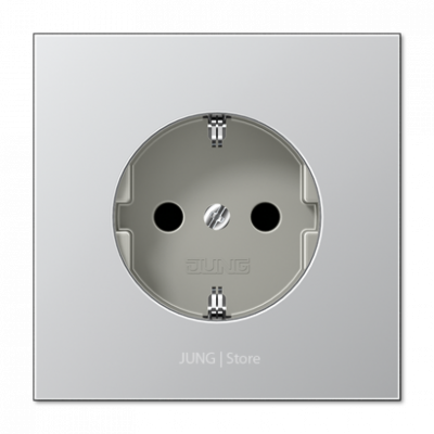 Розетка SCHUKO®; термопласт; алюминий, EP1420AL