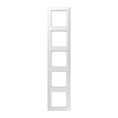 Рамка для вертикальной и горизонтальной установки, 5 постов; дюропласт; белый; AS500, AS585WW
