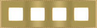FD01434OBOB Fede Belle Epoque Metal Рамка 4-ная, Bright Gold+Bright Gold