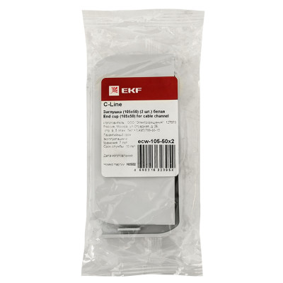 Заглушка (105х50) (2 шт) белый EKF C-Line