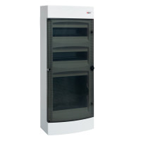 Щит комбинированный "Unix" прозрачная дверь (2х12 модулей + 1 монтажная плата) 4 габарит IP40 EKF PROxima, ux-2x12+1m-n