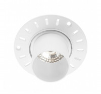 Denkirs DK3057-WH Встраиваемый светильник под шпатлевку, IP20, до 15 Вт, LED, GU5,3, белый, пластик