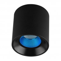 Denkirs DK3090-BK+CY Светильник накладной IP 20, 10 Вт, GU5.3, LED, черный/голубой, пластик