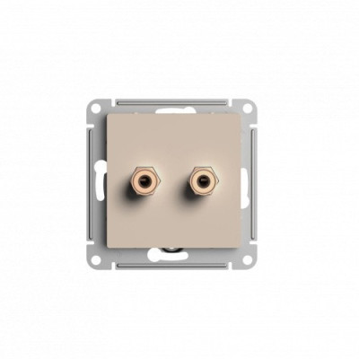 ATN001287 - ATLASDESIGN АУДИОРОЗЕТКА двойная, ПЕСОЧНЫЙ, Systeme Electric
