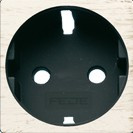 FD04335BD-M Fede Fede Накладка розетки 2К+З для мех-зма FD16823, White Decape/черн. Новая