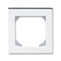 3901H-A05510 62 - Рамка ABB Levit 1 пост 55х55 для механизмов BJE белый / дымчатый чёрный - 2CHH015510A4062