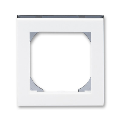 3901H-A05510 62 - Рамка ABB Levit 1 пост 55х55 для механизмов BJE белый / дымчатый чёрный - 2CHH015510A4062
