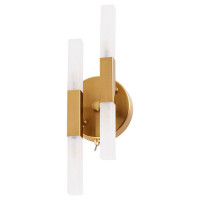 Arte Lamp RAMONA, Бра, цвет арматуры - ПОЛИРОВАННАЯ МЕДЬ, цвет плафона/декора - БЕЛЫЙ, 4х3W G4, A7410AP-4PB