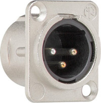 003700 Gira Штепсельный разъем XLR (фланцевый штекер 3 контакта) D-серия