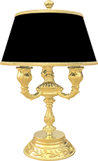 FD1124TOB Fede PORTOFINO Светильник настольный с абажуром, Bright Gold