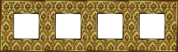FD01324DGOB Fede Vintage Tapestry Рамка 4-ная, Decorgold-Bright Gold