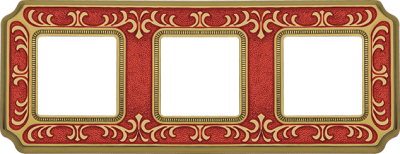 FD01353ROEN Fede Siena Smalto Italiano Рамка 3-ная, Ruby Red