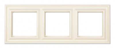 Рамка 3-поста; термопласт; слоновая кость; Eco Deco, EPD483