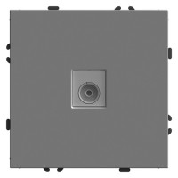 Feron Розетка телевизионная 1-местная (механизм), 75 Ом, 5-862МГц, серия Эмили, RST00-5108-10, платиново-серый, soft touch, 49953, STEKKER