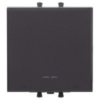 4412112 - ДКС Переключатель одноклавишный модульный, "Avanti", "Черный матовый", 2 модуля