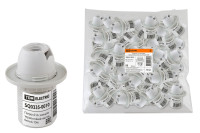 Патрон Е14 с кольцом, термостойкий пластик, белый, TDM Electric, SQ0335-0010