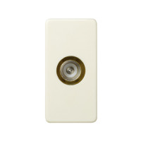 Simon S27 Розетка TV узкая, пайка, сл.кость, 27475-31