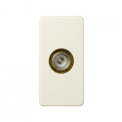 Simon S27 Розетка TV узкая, пайка, сл.кость, 27475-31