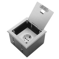 Люк напольный на 1 модуль (горизонт.), металлический, h=100мм, с рамкой, крышка без углубления, TIMIUX, нержавеющая сталь, EU1GH100R ST Люк напольный на 1 модуль (горизонт.), металлический, h=100мм, с рамкой, крышка без углубления, TIMIUX, нержавеющая сталь, EU1GH100R ST