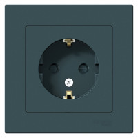 ATN000844 - ATLASDESIGN РОЗЕТКА с заземлением со шторками, 16А, в сборе, ИЗУМРУД, Systeme Electric