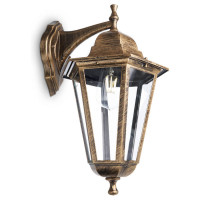 Светильник садово-парковый, 100W 230V E27 черное золото, 6202/PL6202 (на стену вниз), Feron 11137